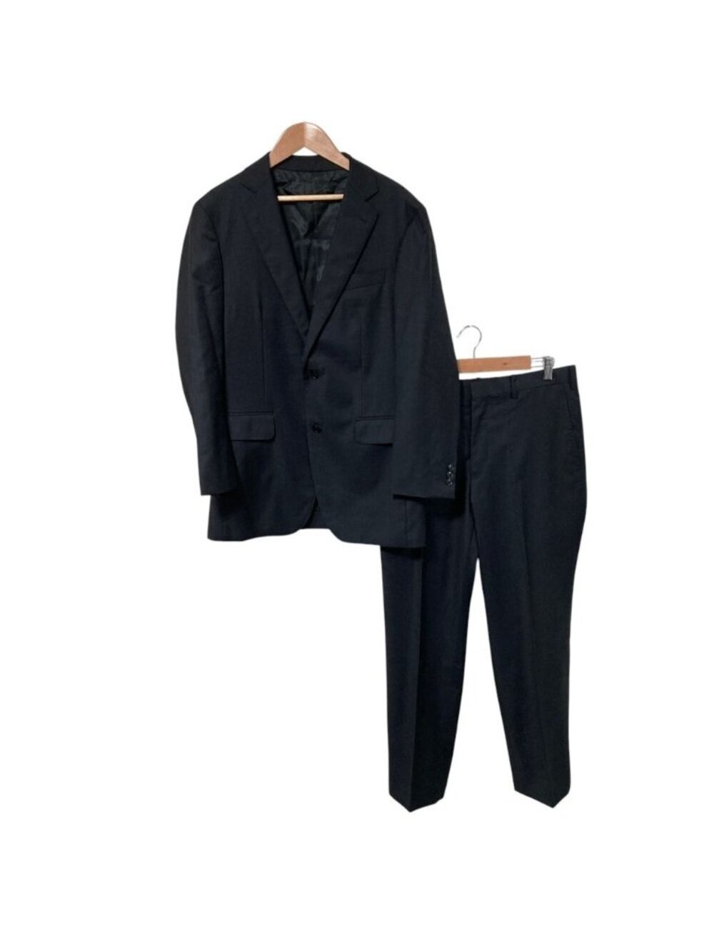 Loro Piana Takeo Kikuchi Wool Single Jacket Trousers Suit Set 3 Black Spring
